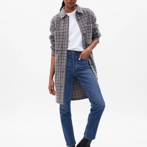 GAP Long Wool Shirt Jacket